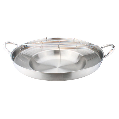 Ronde RVS Comal Bakplaat Groot 22 Inch