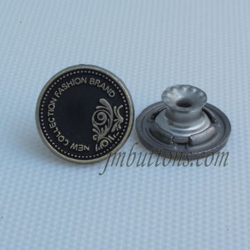 custom name antique bronze jeans jacket buttons