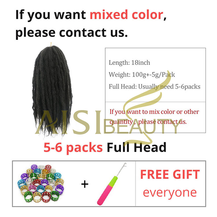 Aisi Beauty Wholesale Synthetic Soft Afro Kinky Marly Braiding Hair Extensions Crochet Hairpiece Synthetic Braiding Hair