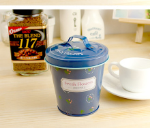 Round Tin Basket with Cover