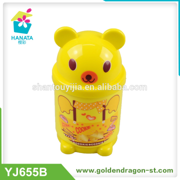 Plastic Yellow Bear Cup With Handle Bear Head Shape Plastic Cup