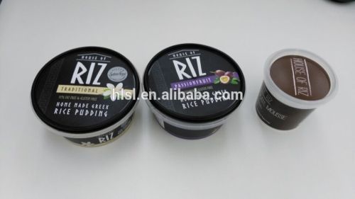 110g chocolate mousse container with IML