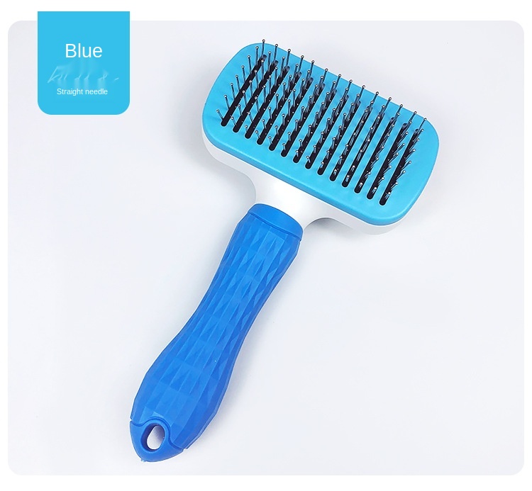 Pet Hair Removal Comb Dog Comb Self-Cleaning Steel Needle Comb One-Button Cleaning Automatic Hair Removal Cat Brush