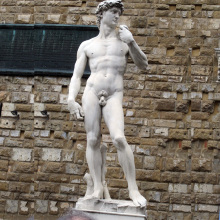 art work quality antique classic Italy famous stone marble figure David statue for home indoor ornament