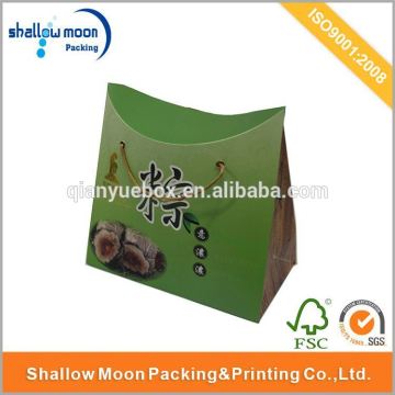 Wholesale customize blue cardboard paper cake box with handle
