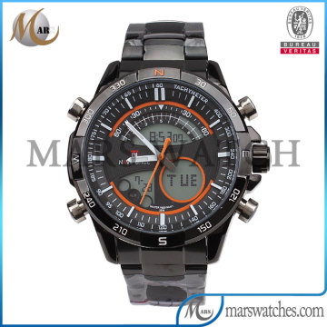 All stainless steel digital Chinese brand Naviforce watch with quartz watch price