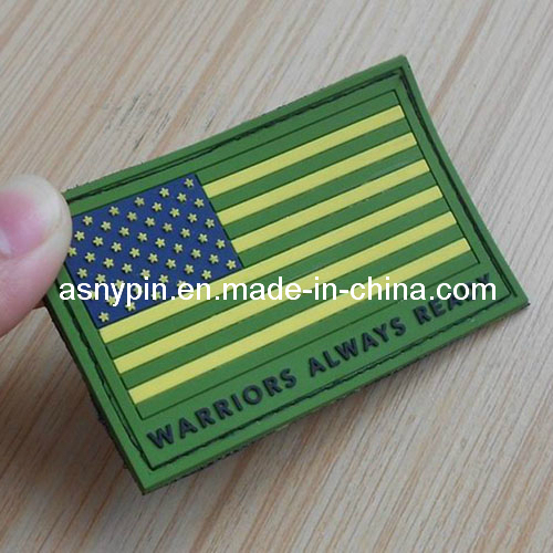 Custom Military Rubber PVC Patch USA Flag Patch