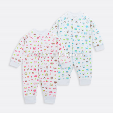 new design 100 % cotton custom vivid night owl pattern smocked baby clothes