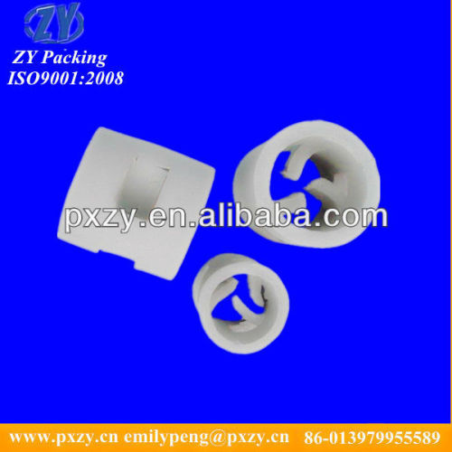 Heat Resistance Ceramic Pall rings, Ceramic Pall rings tower packing