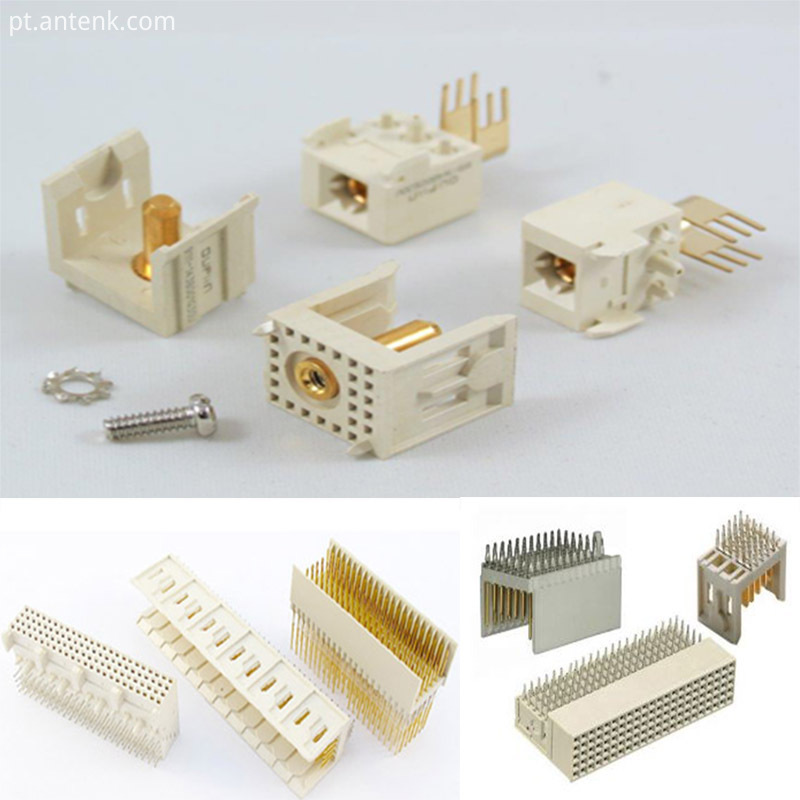 Conector Din41612, conectores placa a placa, contatos de clipes de suportes  de bateria, futuros conectores de barramento, conectores PLCC