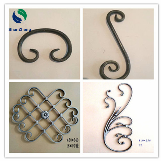 Stamped Driveway Wrought iron Gate handle Stamped Ornaments for Wrought iron Gate Decoration