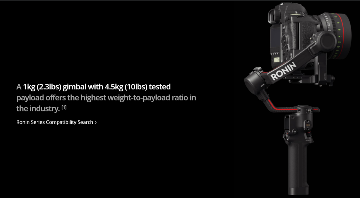 2020 hot new  DJI gimbal RS2 for DJI 1.4inch touchscreen 4.5kg payload Multi-scene solution