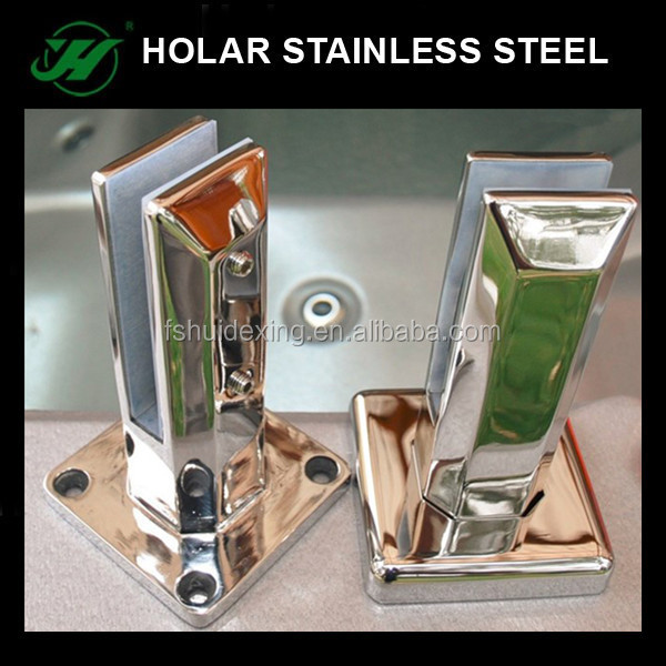 Stainless steel glass clamps for stairs handrail