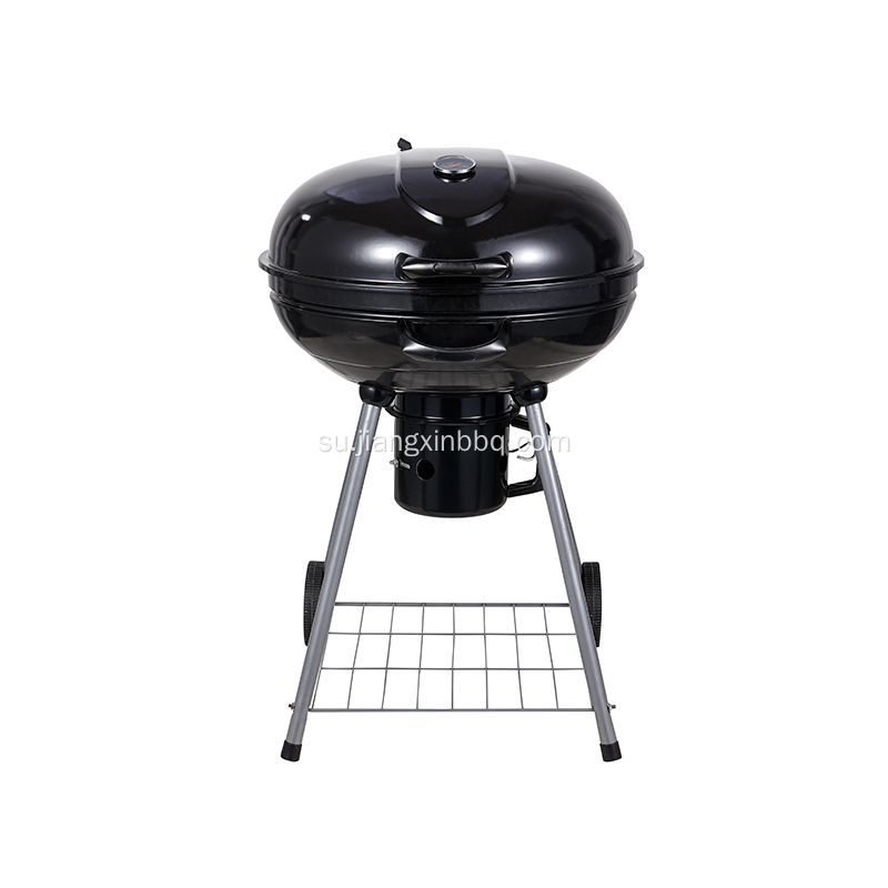 22,5 inci areng ketel Barbecue grill Hideung