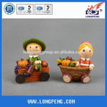 Polyresin Children Harvest Vegetable Decoration