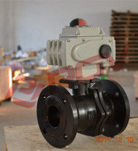 ANSI liquid wcb flanged electric actuated ball valves ac220v