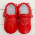 Zapatos mocasines de bebé de cuero genuino de calidad al por mayor