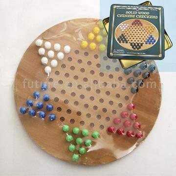 Chinese checker set in tin box,wooden game,travel game,tin game,game,chinese checker,