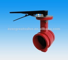 Grooved End Butterfly Valve With Lever