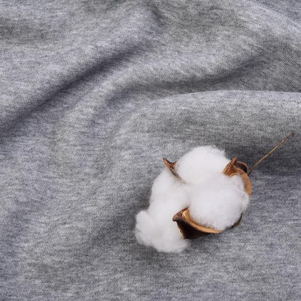 ขายส่งผ้าขนแกะเทอร์รี่ CVC เพื่อการผลิตเสื้อกันหนาวหมวกที่สะดวกสบาย