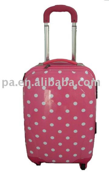 white speckle PC&ABS hard trolley case