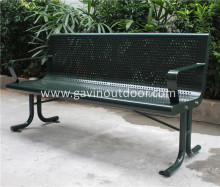Rustproof steel outdoor seating bench