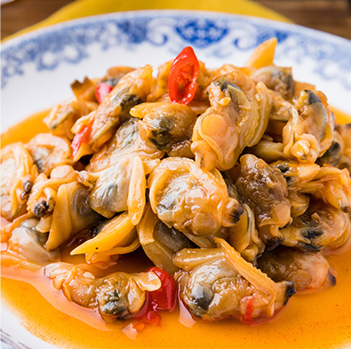 Mrożone gotowane mięso małże z krótkim szyją