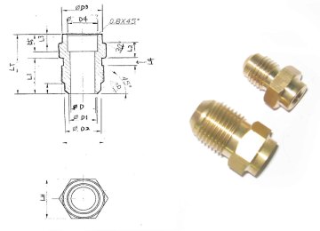 Brass Union and Nuts