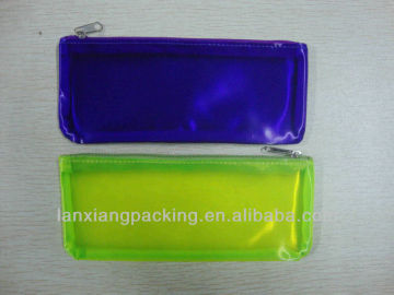 pvc pouch, white pvc flute pouch, clear vinyl pvc zipper pouch