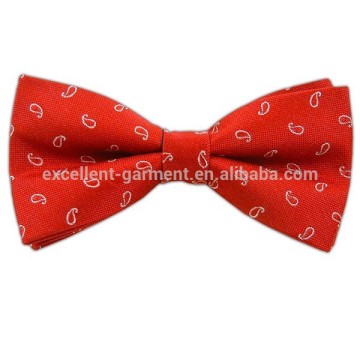 paisley design 100% silk woven red bowtie