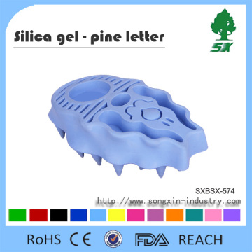 Hot Sale Silicone Pet Bath Massage Brush pet bathing brush, massage,Silicone clean brush