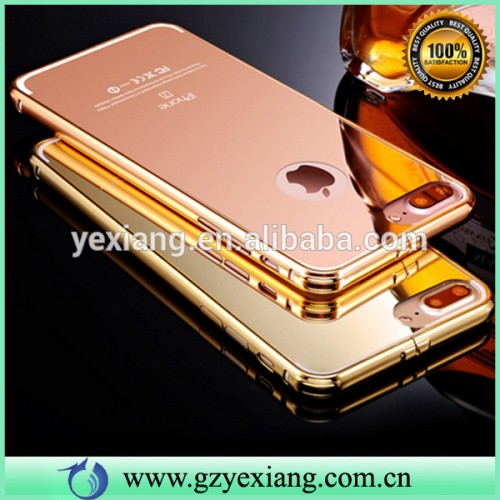 Factory price luxury aluminum metal bumper frame case cover for iphone 6s mirror cover