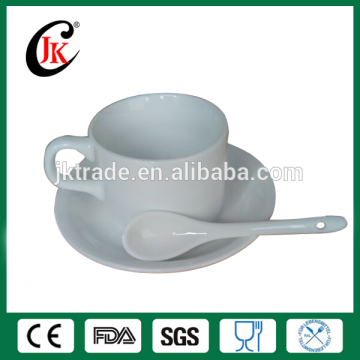 Quality White Magnesia Porcelain cappuccino cups with saucers wholesale