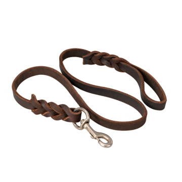 Durable Luxury Braided Leather Dog Leash