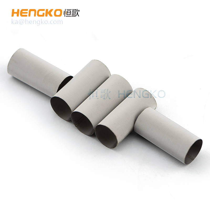 Sintered porous 316 stainless steel bronze metal powder uniaxial cartridges - Double-open structure for larger filtering surface