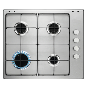 Hobs à gaz Electrolux Italie en acier inoxydable