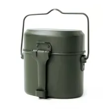 Original Nature Aluminum Mess and Griddle Kits Canteen Pot Patrol Camping Lunch Box Tactical Mess Kit