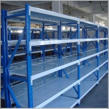 warehouse heavy loaded open storage shelving rack, longspan shelf