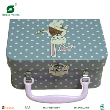 DECORATIVE PAPER SUITCASE BOX WITH HANDLE