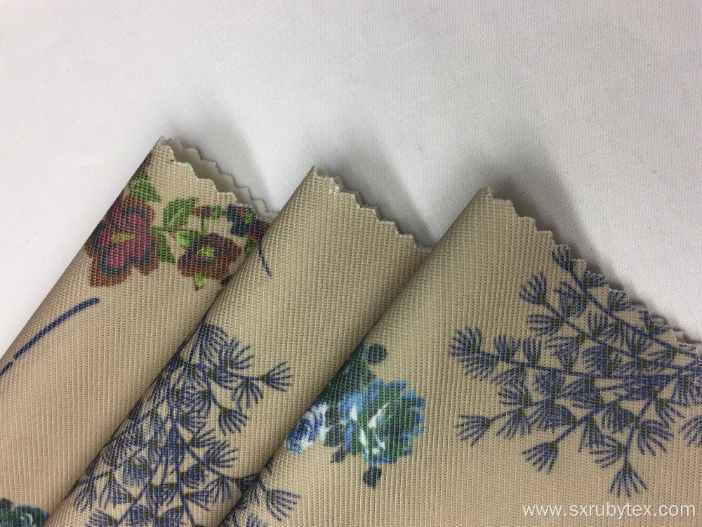 Polyester Spandex Heavy Twill Print Knit Fabric