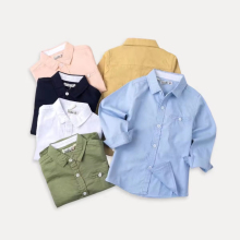 Wholesale Boys Long Sleeve Button Dress Shirts - Formal Quality Cotton Kids Shirts