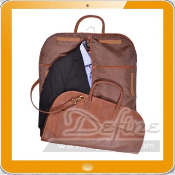 Professional OEM Stylish Leather Folding Garment Bag