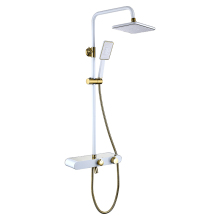 White Thermostatic Bath Shower Mixer Tap