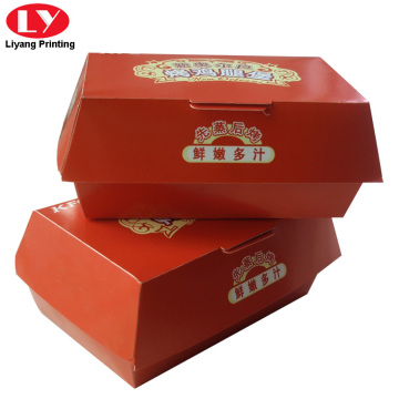 Food Grade Paper Hamburger Boxes Printing