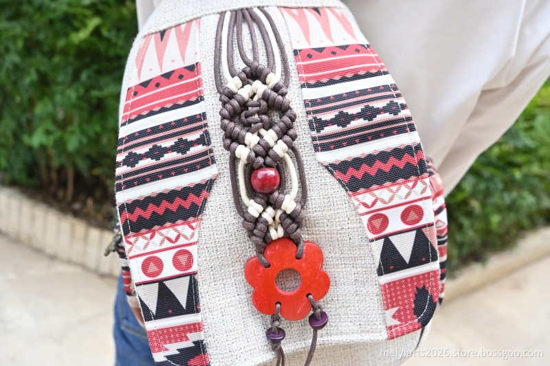 Cotton Linen Backpack Cotton Linen Backpack