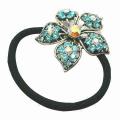 Strass Hairband de rabo de cavalo, feito de liga de Metal, decorada com pedras checas