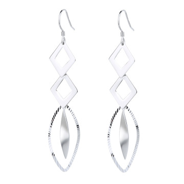 Trendy 925 Silver Dangle Earrings Geometry Ladies Earrings