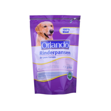 Recycling dog food pouch organic bag with zipper