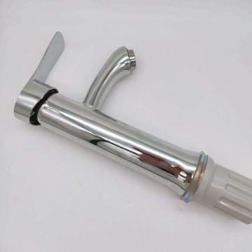 Hot and cold single hole mixing faucet