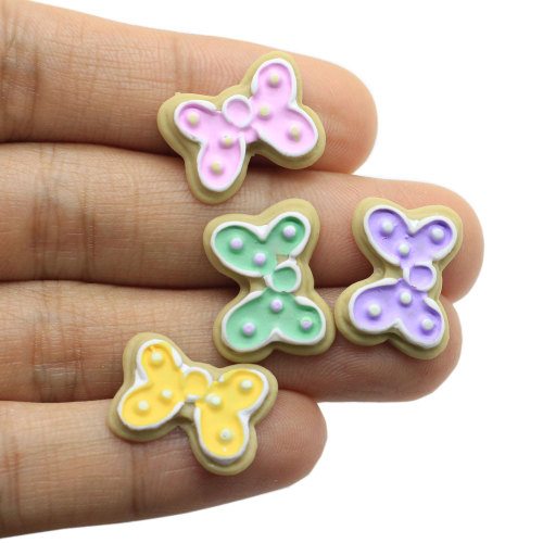 50pcs/lot Flat Back Planar Resin Bow 15*20mm Flatback Bowknot Bow Tie DIY Resin Cabochons Accessories Hairbow Centers Craft